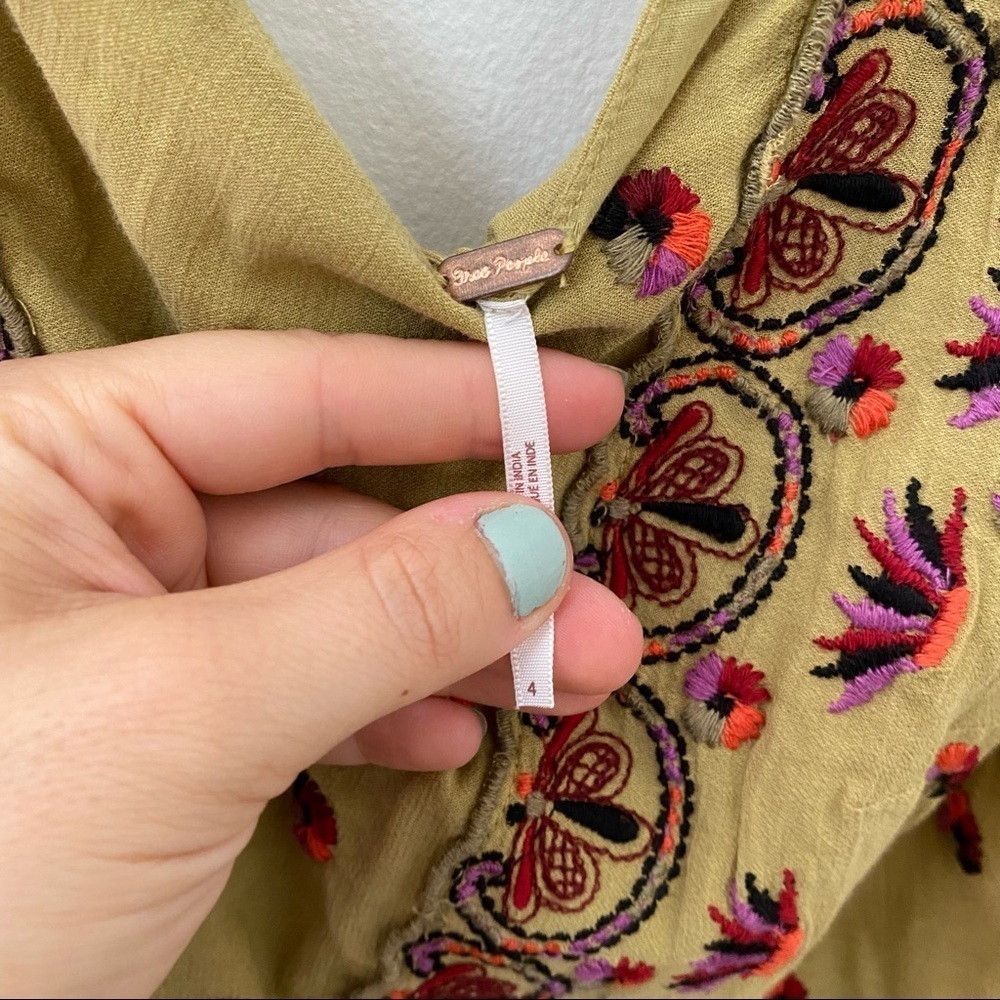 Free People Margarita Embroidered Romper 4 - Picture 7 of 7